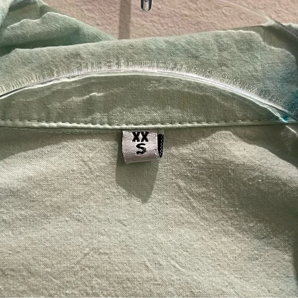 Tie-dye Blue & Green Retro Cargo Jumpsuit 100% Cotton Size XXS - Picture 3 of 14